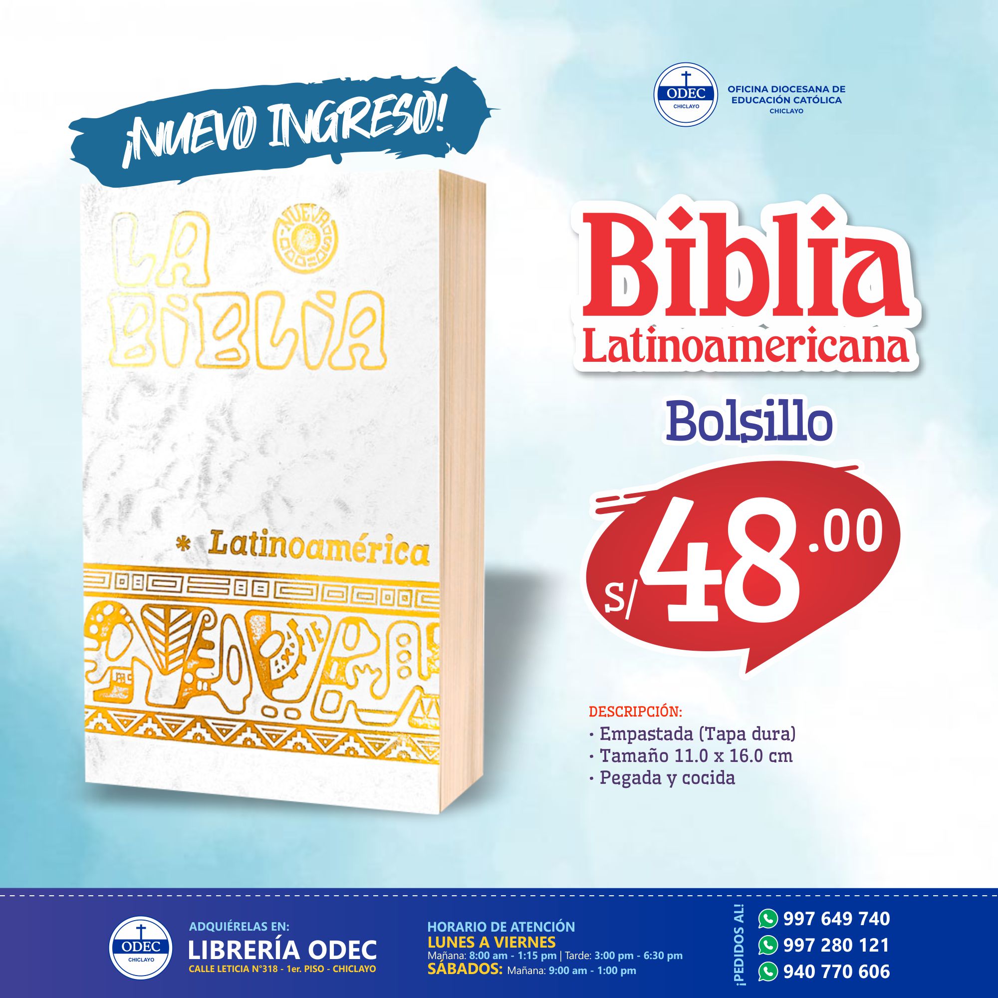 BIBLIA LAT. EMPASTADA NACARADA