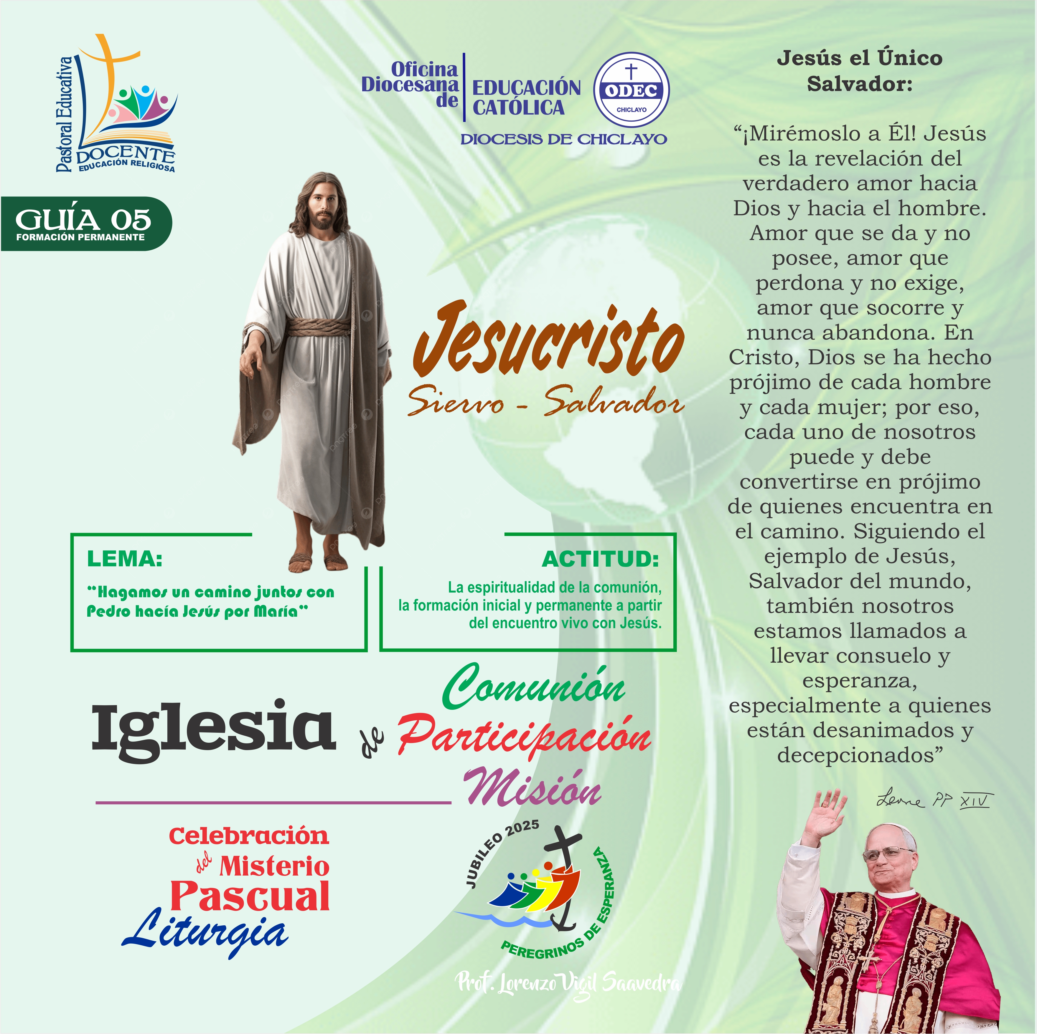 GUIA N°05 DE FORMACIÓN PERMANENTE: “Pastoral Educativa Docente”